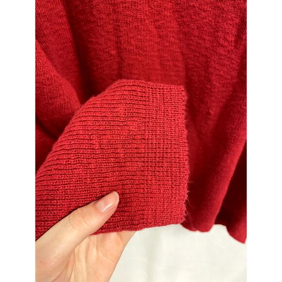 THE J PETERMAN CO NEW Merino Wool Crewneck Sweater in Marron Men's XL - Picture 5 of 11